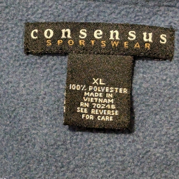 Consensus Sportswear XL zippered fleece men's dusty blue - Picture 3 of 5